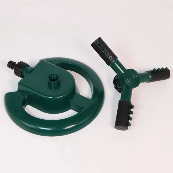 Green Disc Base Sprinkler – 360° Rotary Garden Irrigation (5)