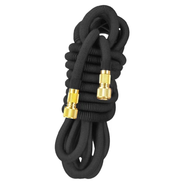 Black copper-plated household 3 times telescopic latex inner tube car wash water hose2
