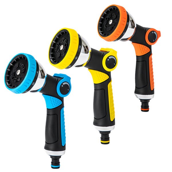 Hand push rubber bag 10 function water gun nozzle (5)