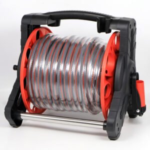 Water pipe 25 meters and storage cart (gray red) (2)