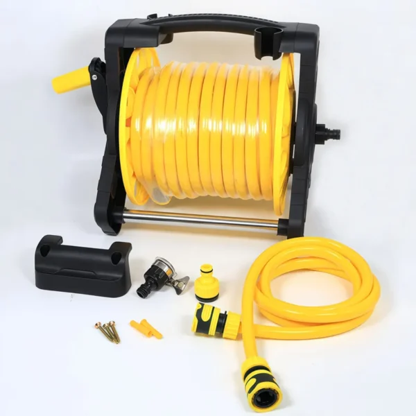Water pipe 25 meters and storage cart (yellow) (4)