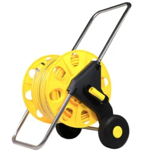 Yellow water pipe 50 meters plus water gun plus storage car (1)